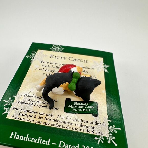 Hallmark Keepsake Kitty Catch 2003 Miniature Cat Christmas Ornament - Picture 10 of 11